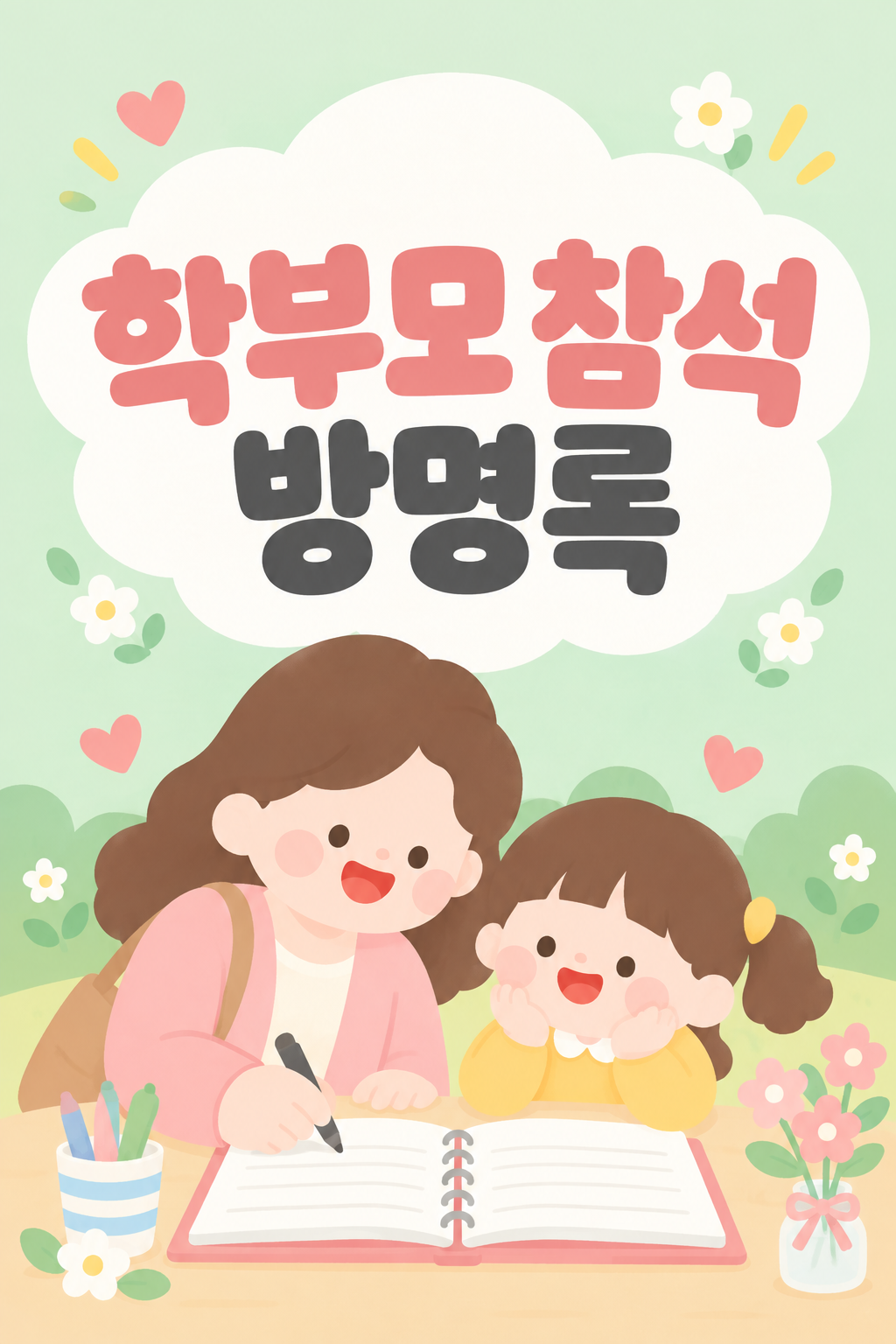 학부모 참석 방명록